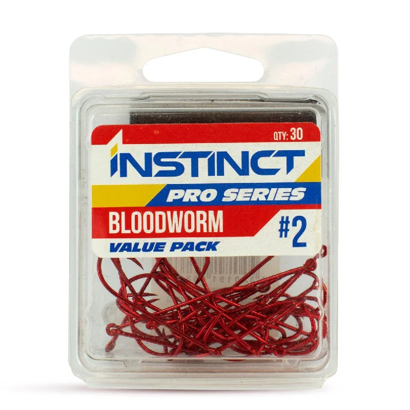 Fish Hooks For Fishing In Deep Waters-Instinct Pro Bloodworm Hook Value Pack