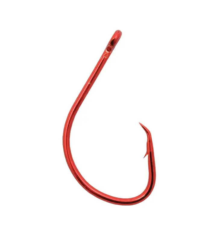 Fish Hooks For Winter Fishing-Kamakazi Red Circle Hooks #8 6/pk