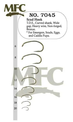 Fish Hooks For Low Visibility Waters-Montana Fly Company Scud Hook 7045 - 25 Pack