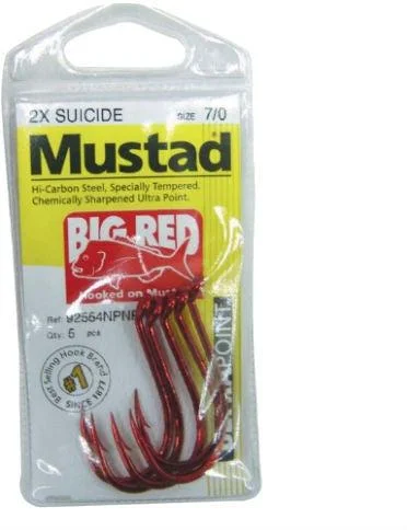 Fish Hooks For Catching Deep-Sea Tuna-Mustad Big Red Suicide Hooks