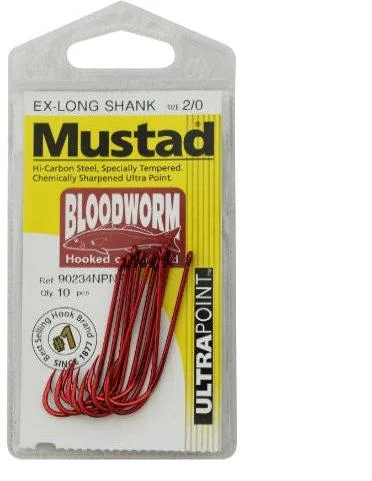 Fish Hooks For Catching Giant Fish-Mustad Bloodworm Hooks