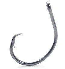 Fish Hooks For Catching Deep-Sea Tuna-Mustad Demon Perfect Circle Black Nickle 10ct Size 1