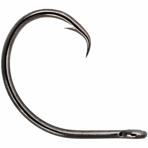 Fish Hooks For Catching Pompano-Mustad Demon Perfect Circle Black Nickle 2ct Size 9-0