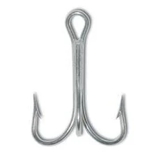 Fish Hooks For Saltwater Fishing On The Shore-Mustad Treble Hook Nickle 25ct Size 1