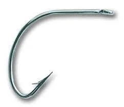 Fish Hooks For Shallow Water Jigging-Mustad Wide Gap Hook Nickle 10ct  Size 1