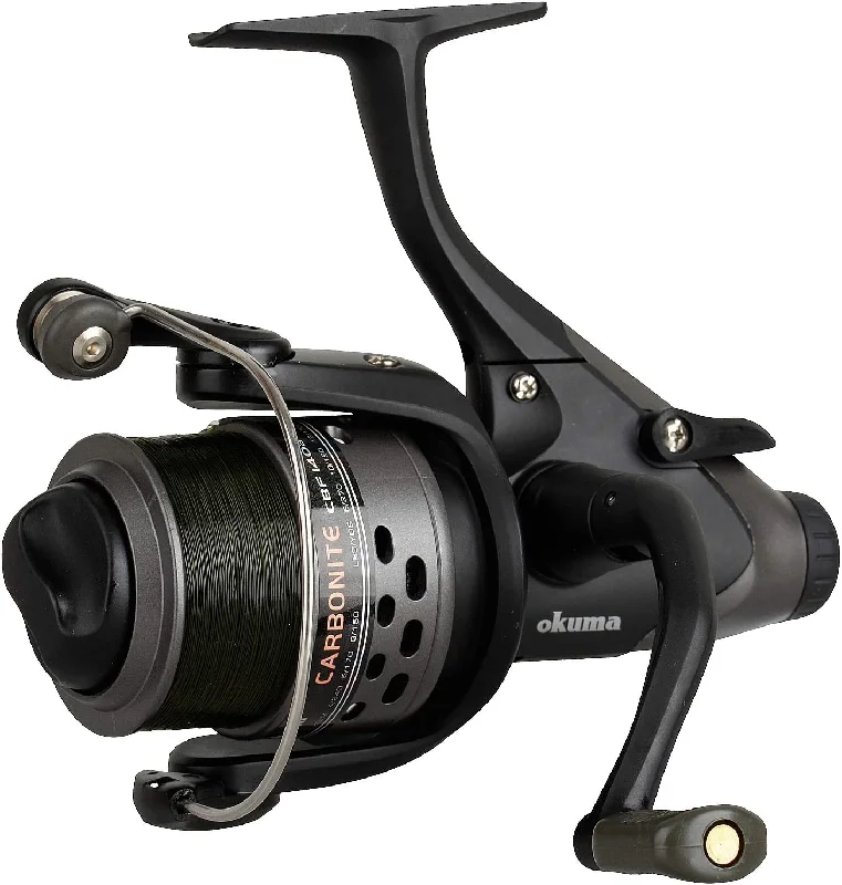 Spinning Reel For Perfect Drag-Okuma Baitfeeder Carp Fishing Reel Carbonite XP CBF-140A Pre Spooled With Line