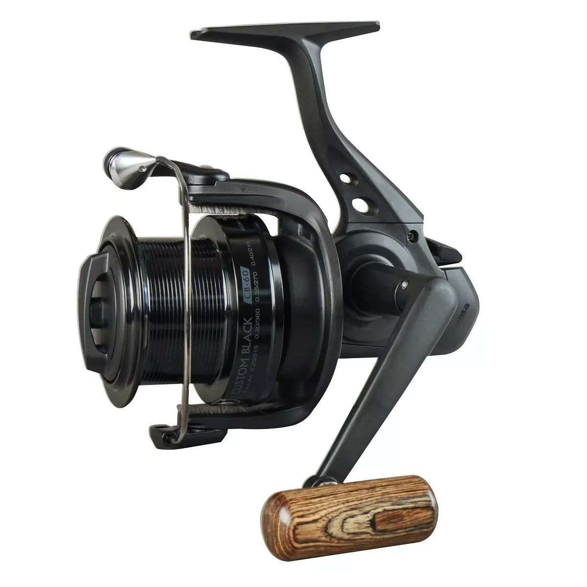 Spinning Reel For Windy Conditions-Okuma Custom Black Fixed Spool Fishing Reel