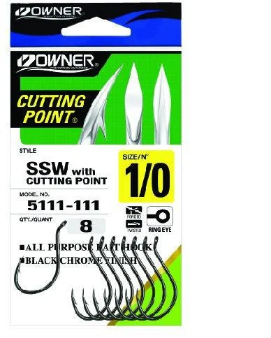 Fish Hooks For Multiple Fishing Techniques-Owner 5111 SSW All Purpose Bait Hooks