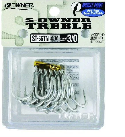 Fish Hooks For Winter Fishing-Owner ST66TN Treble