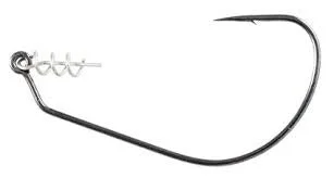 Fish Hooks For Big Fish In Weedy Areas-Owner Twist Lock Finesse Hook Black Size 1 4ct