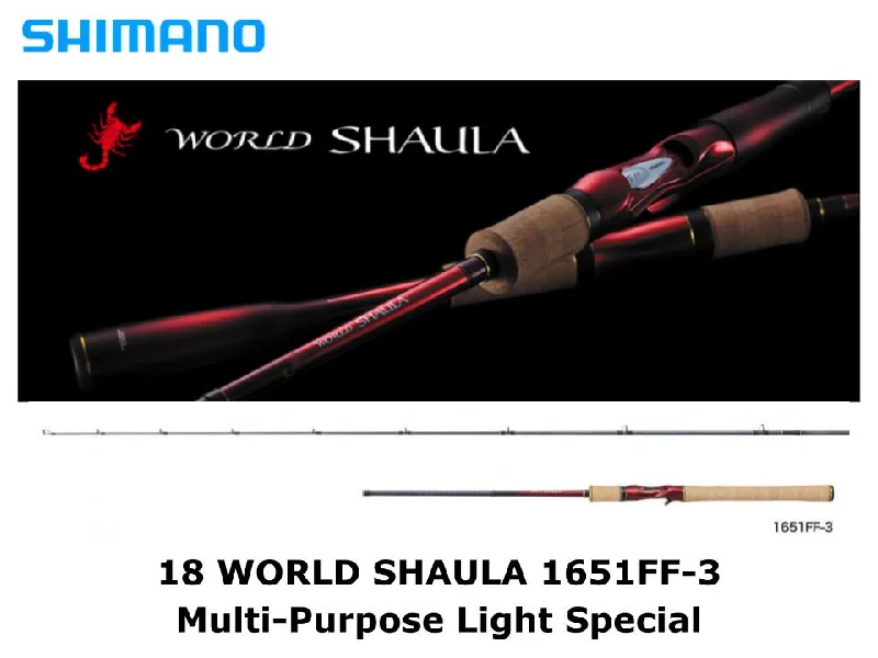 Fishing Rod For Trolling On A Boat-Pre-order Shimano 18 World Shaula Baitcasting 1651FF-3 Multi-Purpose Light Special