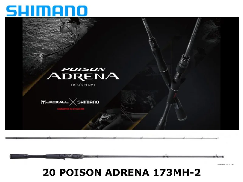 Professional Fishing Rod For Experts-Shimano 20 Poison Adrena 173MH-2 Big Lake Versatile