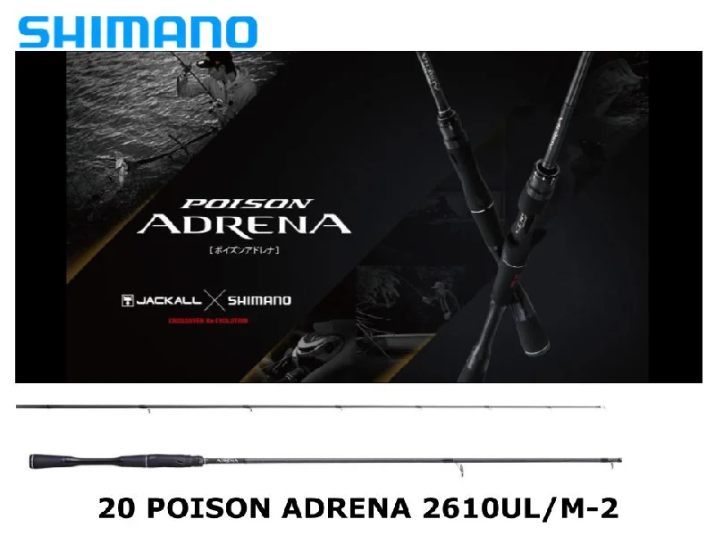 Best Fishing Rod For Catching Walleye-Shimano 20 Poison Adrena 2610UL/M-2 Radical Taper Spin