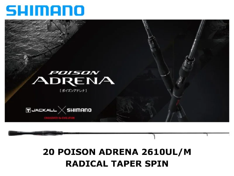 Fishing Rod For Catching Carp-Shimano 20 Poison Adrena Spinning 2610UL/M Radical Taper Spin