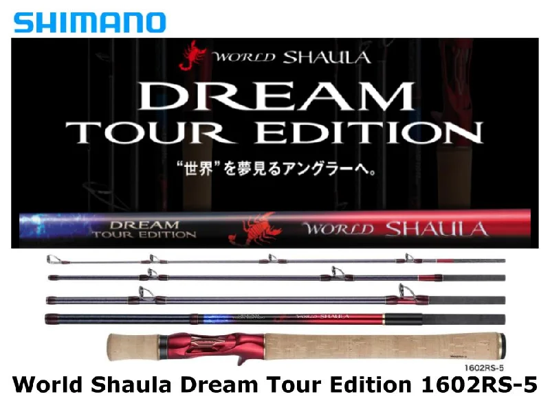 Fishing Rod For Beginners To Experts-Pre-Order Shimano World Shaula Dream Tour Edition Baitcasting 1602RS-5