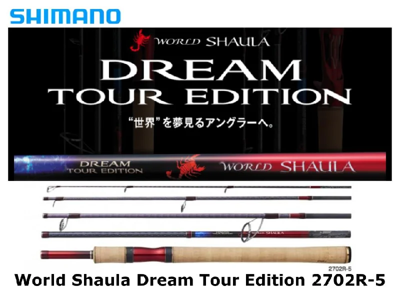 Baitcasting Fishing Rod For Big Fish-Pre-Order Shimano World Shaula Dream Tour Edition Spinning 2702R-5