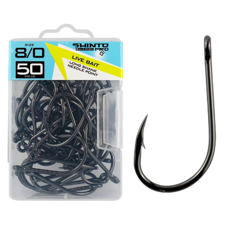 Fish Hooks For Big Fish In Weedy Areas-Shinto Pro Live Bait Long Shank Hook Bulk