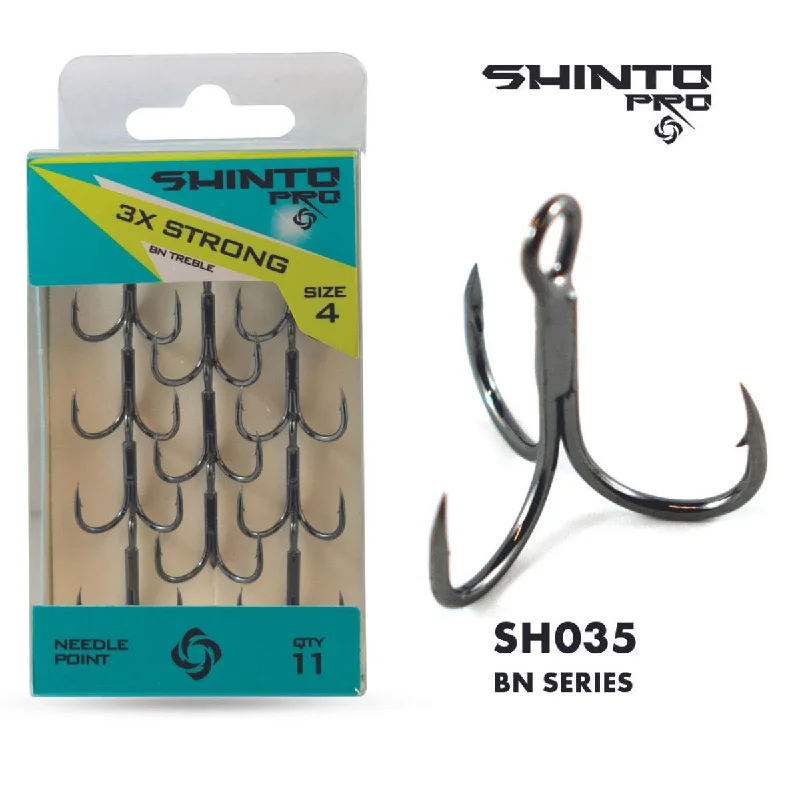 Fish Hooks For Big Fish With Strong Fights-Shinto Pro Treble BN