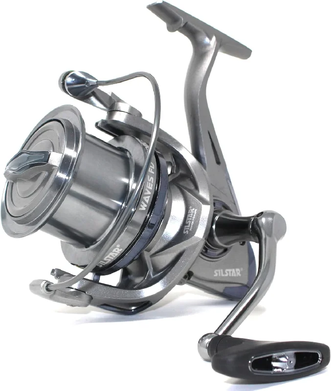 Best Spinning Reel For Coastal Fishing-Silstar Waves FD8000 Surf Casting Fixed Spool Sea Fishing Reel plus spare graphite spool