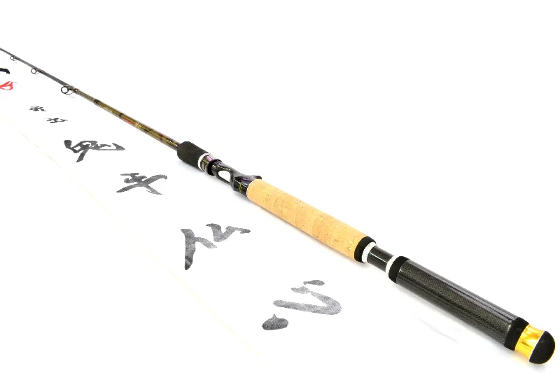 Compact Fishing Rod For Travel-Used Megabass Orochi Huge Contact F7-76RDTi White Python Straight Grip Custom