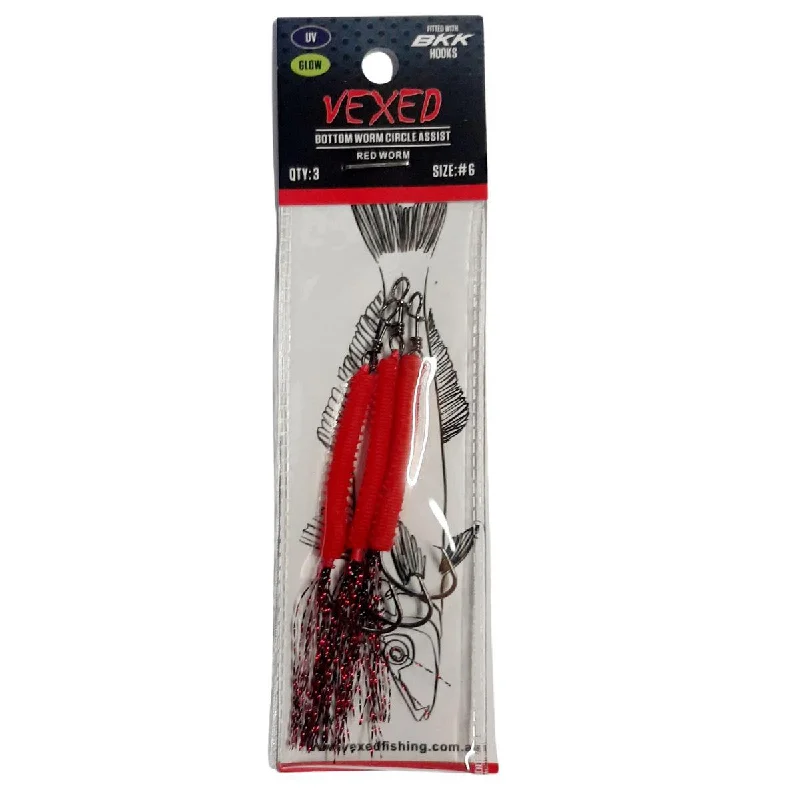 Long-Shank Fish Hooks For Deep Water-Vexed Bottom Worm Circle Assist Hook