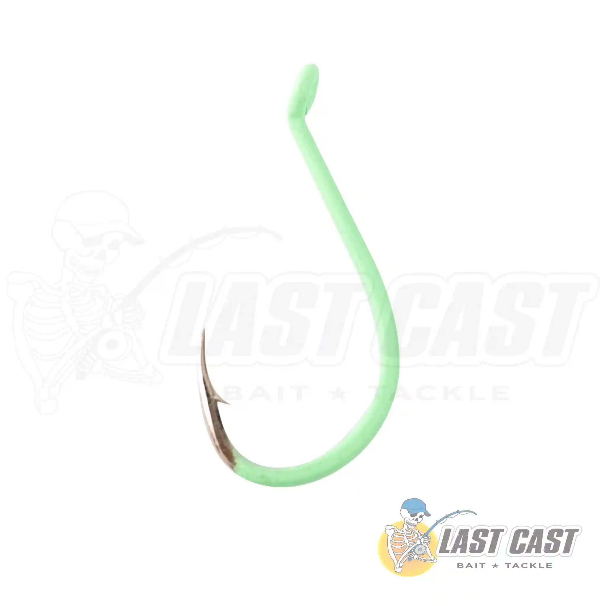 Fish Hooks For Fast Water Currents-WISE ANGLER - BEAK HOOK WITH EXTRA LONG POINT IN LUMINOUS GREEN