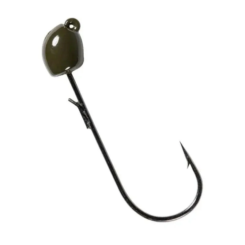 Best Fish Hooks For Catching Snapper-Z-Man SMH Jig Head 1/8oz Green Pumpkin 3/pk